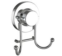 HOME SO Gancio portasciugamani con ventosa - Bagno Doccia Cucina Ganci Rimovibili per Accappatoio, Asciugamani, Cappotti, Luffa - Acciaio Inox Cromato