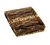 Home Soft Things Coperta in finta pelliccia, leopardato spazzolato, 127 x 152,4 cm