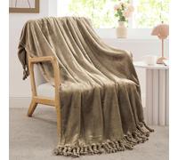 Home Soft Things Coperte da letto intrecciate per divano Coperte arancioni bruciate 60 x 80 Coperta morbida e soffice Cozy Accent Stylish Couc