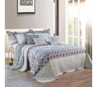 Home Soft Things Set copriletto a righe stampato da 9 pezzi, morbido e leggero, reversibile, copripiumino per tutte le stagioni, oversize, king s