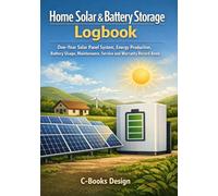 Home Solar & Battery Storage Logbook: One-Year Solar Panel System, Energy Production, Battery Usage, Maintenance, Service and Warranty Record Book I 7" x 10"