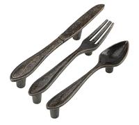 Home Solid Brass Bar - Maniglie Delle Porte Del Mobile | Gestisci Moderni Spazzolati | Cucchiaio In Lega Di Zinco E Cabine Di Design Fork | Decorazioni Multifunzionali Cucina Da Cucina A Portata Di Ma