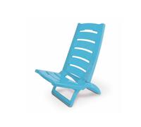Home Spiaggina mare in polipropilene colore azzurro schienale rigido