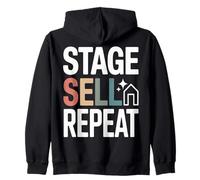 Home Staging Realtor Stage Vendi Ripeti Citazione Felpa con Cappuccio