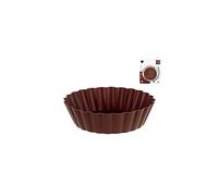Home Stampi Crostata, 10 cm, Confezione 4 Pezzi, Silicone, Marrone