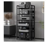 Home Stereo Rack Cabinet, supporto multimediale indipendente per giradischi, altoparlanti, amplificatori, unità di archiviazione componenti audio per soggiorno e intrattenimento