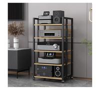 Home Stereo Rack Cabinet, supporto multimediale indipendente per giradischi, altoparlanti, amplificatore, ricevitore, componente audio, unità di intrattenimento per soggiorno e club