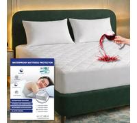 HOME STILL Coprimaterasso king size, 160 x 200 x 30 cm, 100% microfibra trapuntata impermeabile, parte superiore traspirante, fondo impermeabile, antibatterico, lavabile in lavatrice