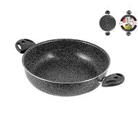 HOME Tegame Stone antiaderente, 2 manici, pietra antracite, 20 cm