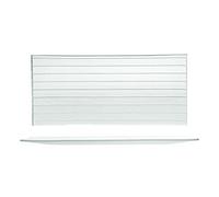 Home Striped Piatto, Vetro, Trasparente, 33 x 16 cm, 6 Pezzi
