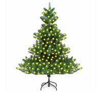 Home strumenti-Albero di Natale Artificiale Abete Nordmann con LED Verde 210 cm