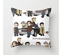 Home Style diylancas Cotton Linen Throw Pillow Cover Cushion Case Cast of Supernatural - 45 X 45 cm Square Design