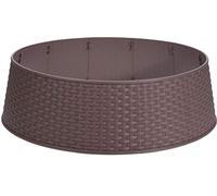 Home & Styling Copertura del basamento della gonna dell'albero di Natale 65cm di disegno del rattan di plastica