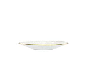 Home & Styling Piatto da dessert in vetro con bordo dorato Datura, 21 cm