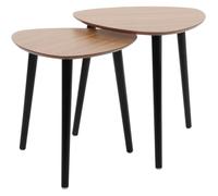 Home & Styling Set di 2 tavolini con tre gambe in legno di pino