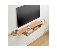 Home Supporto TV galleggiante per riporre sotto TV, unità TV moderna da 59,0", console di intrattenimento in legno di quercia mensola TV sospesa per soggiorno, camera da letto armadio