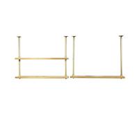 Home Suspended Storage Shelf, Industrial Retro Ceiling Mounted Flower Stand Hanging Floating Organizer Rack Wall Wine Shelves for Bar Restaurant,2 strati, L 60 cm (2 pezzi Set L 100 cm)