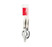 HOME Svitabarattoli con Manico Antiscivolo, Acciaio Inossidabile, Grigio/Bianco, 9x3x37 cm