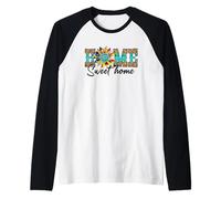 Home Sweet Home Bohemian Patriotic Bloom Maglia con Maniche Raglan