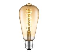 Home Sweet Home Edison Vintage E27 | fonte luminosa LED filamento | ST64 Spiral lampada LED | Ambra | Dimmerabile | 4W 280lm 2700K | luce bianca calda | Adatto per attacco E27