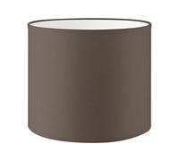 Home Sweet Home Moderno Paralume Bling | cilindro | 20/20/17cm | Tortora | Paralume in tessuto di cotone | per attacco E27 | testato RoHS | per lampada da parete, lampada da tavolo