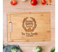 Home Sweet Home - Tagliere personalizzato in legno per formaggi e salumi, regalo per genitori, coppie, sposi, primo appartamento, inaugurazione della casa, decorazione per la cucina