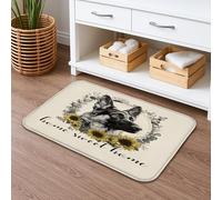 Home Sweet Home, Tappetino da bagno con stampa floreale ad asciugatura rapida, assorbente, antiscivolo, in flanella rustica, lavabile, per bagno, WC, decorativo, 50 x 81 cm
