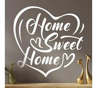 Home Sweet Home Wall Sticker Hall Living Room Decal Citazione Motivational Art Stickers Kitchen Decor Camera da letto Citazioni Benvenuto trasferimenti rimovibili fai da te Corridoio Vinile Scrittura