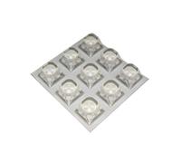 HOME SYSTEM 19940717 Paracolpi adesivi quadrati trasparenti 20 x 20 mm. spessore 13,2 mm. - 9 pz.