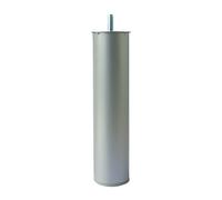 Home System 646002 Piedino Tondo in Metallo per Reti Doghe Letto Ø 60 - Altezza 25 cm. Grigio, Grigio