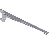 Home System 66189 Reggimensola a 3 Ganci Angolate con Clip, Alluminio, 48 cm, Set di 2 Pezzi