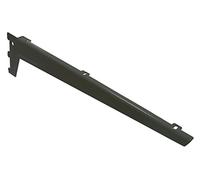 Home System 66443 Reggimensole a 3 Ganci Angolate con Clip, Nero, 48 cm, Set di 2 Pezzi