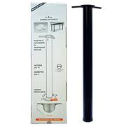 Home System 67606 Kit Gambe Tavolo Tonde, Diametro 60, H 710, Regolabili, 4 Pezzi, Nero