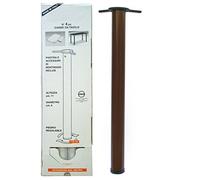 Home System 67608 Kit Gambe Tavolo Tonde, Diametro 60, H 710, Regolabili, 4 Pezzi, Marrone