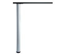 Home System 676567 Click Kit Gambe Tavolo Pieghevoli, 4 Pezzi, Argento