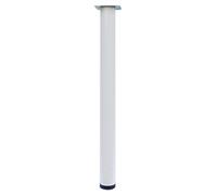 Home System 67800 Gamba Tavolo Tonda, Diametro 60, H 710, Regolabile, Bianco