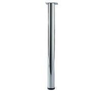 Home System 67804 Gamba Tavolo Tonda, ideale per cucina, Diametro 60, H 710, Regolabile, Cromata