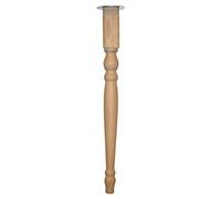 Home System 67874 Gamba Tavolo Sagomata, Diametro 62, H. 750 mm, Legno Grezzo