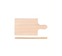HOME Tagliere in Legno con Manico 35x18cm, Marrone
