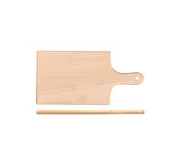 HOME Tagliere in Legno con Manico 40x20cm, Marrone