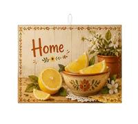 Home Tappetino scolapiatti per bancone della cucina, tappetino scolapiatti assorbente floreale vintage, tappetino scolapiatti in microfibra per bancone della cucina, 45,7 x 61 cm