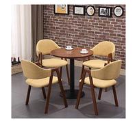 Home Tavolo e sedia Combinazione Ufficio Reception Tempo Libero Tavoli e Sedie Balcone Cucina Soggiorno Tavolo da Pranzo Moderno Tavolo Rotondo Caffè Sala Riunioni Tea Ta (colore caffè)