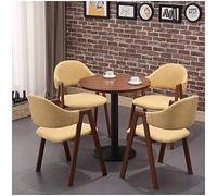 Home Tavolo e sedia Combinazione Ufficio Reception Tempo Libero Tavoli e Sedie Balcone Cucina Soggiorno Tavolo da Pranzo Moderno Tavolo Rotondo Caffè Sala Riunioni Tea Ta (colore caffè)