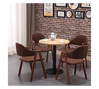 Home Tavolo e sedia Combinazione Ufficio Reception Tempo Libero Tavoli e Sedie Balcone Cucina Soggiorno Tavolo da Pranzo Moderno Tavolo Rotondo Caffè Sala Riunioni Tea Ta (Marrone)