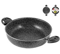 Home Tegame Due Manici Antiaderente Stone Cm28 Pentole E Preparazione Cucina, Pietra, Antracite, 28 cm