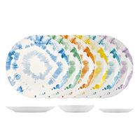 Home Servizio Tavola 18 Pezzi Tie & Bright in Porcellana Decorata - bianco porcellana 9299400