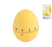 HOMe Timer da Cucina Meccanico a Forma di Uovo, Giallo, Regolabile da 0 a 60 Minuti, Timer Manuale Senza Batterie