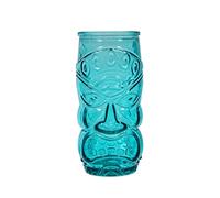 Home Totem, Set 6 Bicchieri Cocktail, Vetro, Azzurro, 55 ml