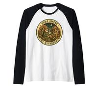 Home tra I Funghi Bradipo Cottagecore Foresta Maglia con Maniche Raglan