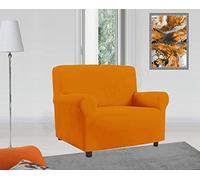 Home Tresor - Copripoltrona Elasticizzato | Salvapoltrona 1 Posto | Trattamento Antimacchia | Tessuto Bielastico |Protezione da Animali Domestici | Arancione